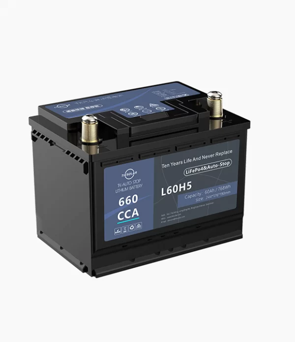 12V60Ah LiFePO4 Auto-Stop Battery With ForceStart And Bluetooth